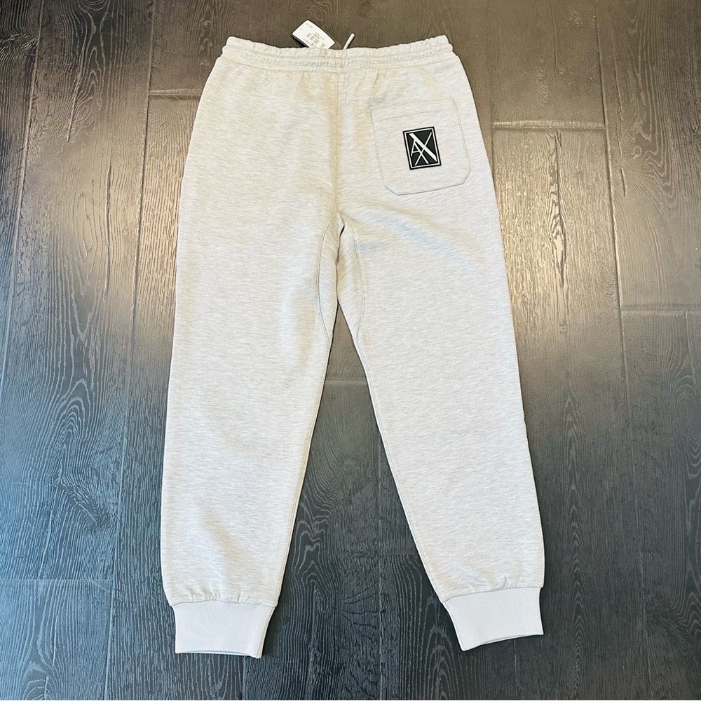 Armani Exchange, Grey Joggers with Reflective Logo